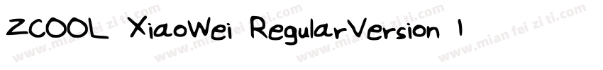 ZCOOL XiaoWei RegularVersion 1000字体转换